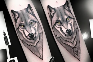 A wolf tattoo idea
