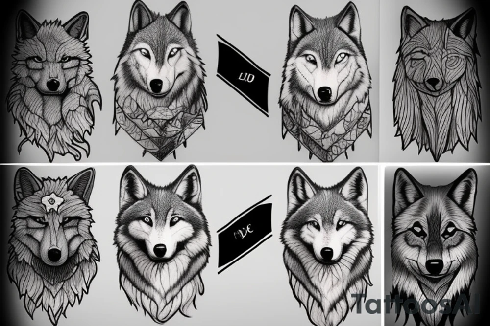 A wolf tattoo idea