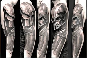 Steam punk earth Vader helmet tattoo idea