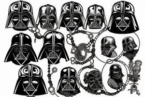 Steam punk earth Vader helmet tattoo idea