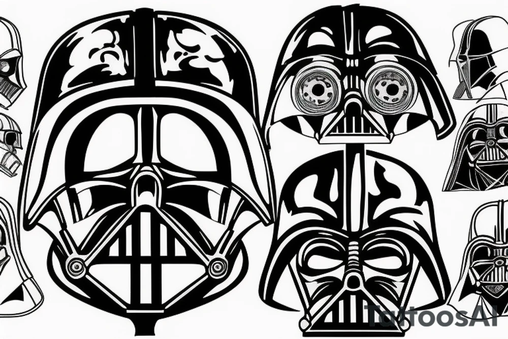 Steam punk darth Vader helmet tattoo idea