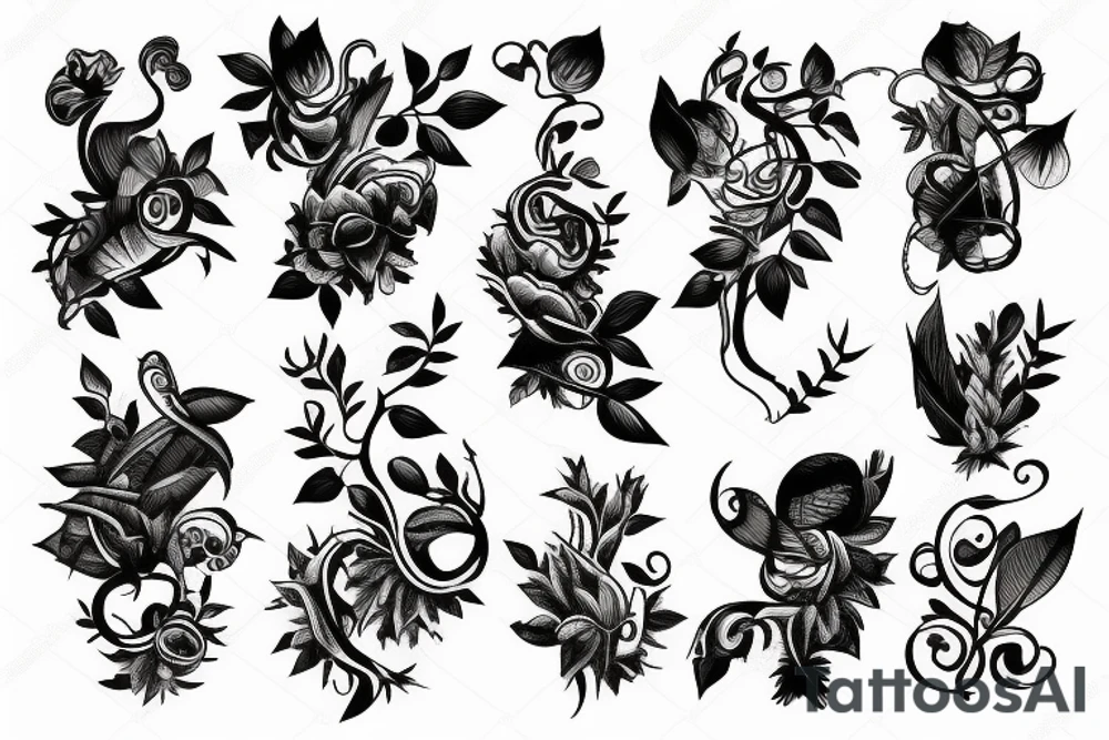 vine around arm tattoo idea
