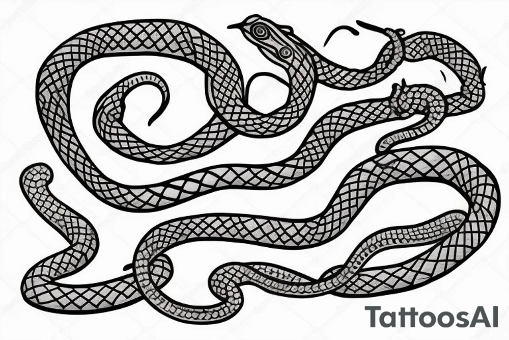 Snake 
greek
vine tattoo idea