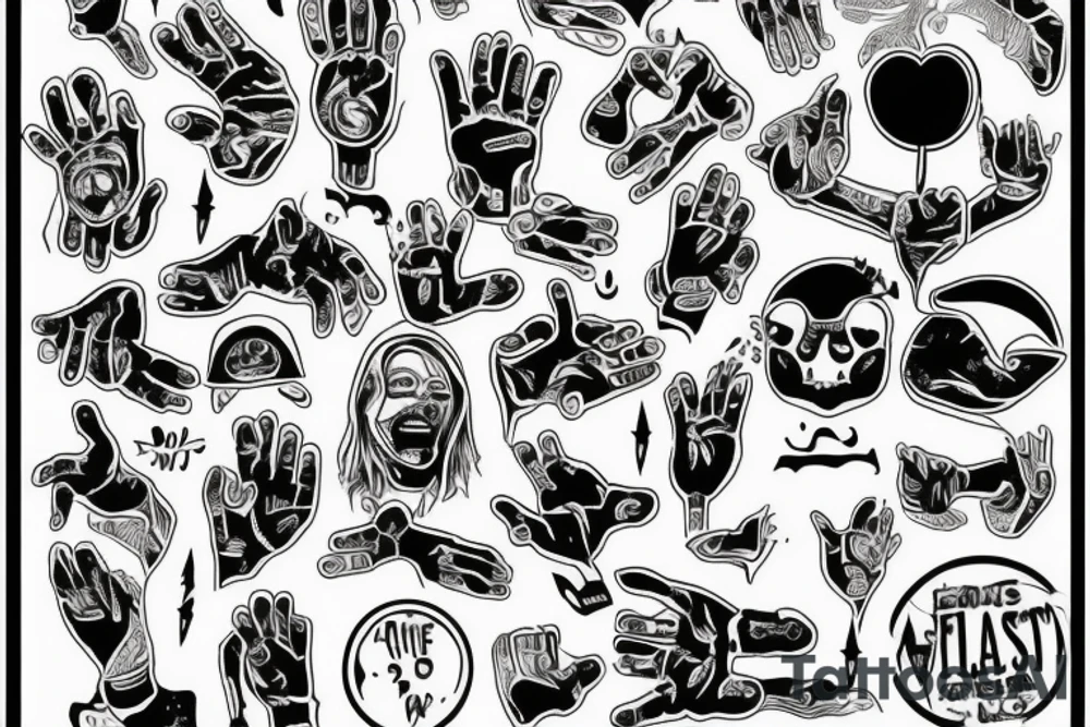 a pc with hands and legs tattoo idea