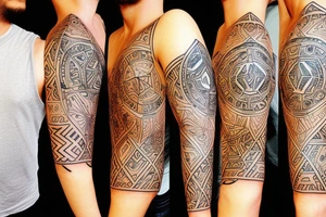 Pitbull + geometric size tattoo idea