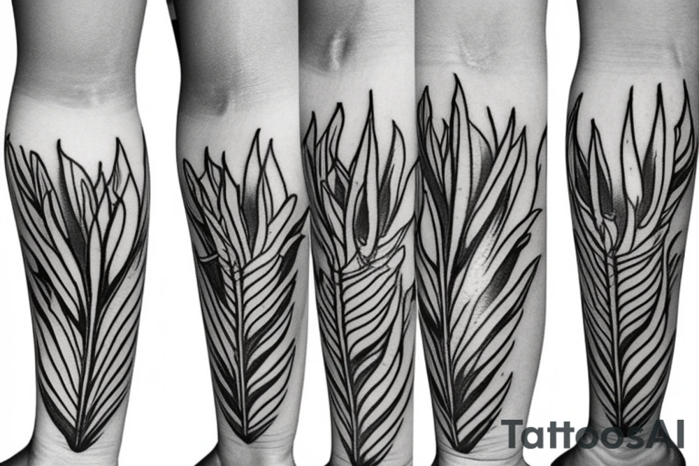 An aloe vera plant tattoo idea