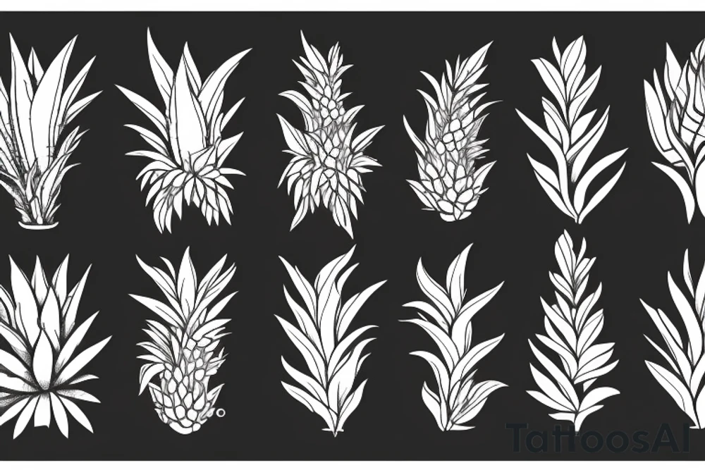 An aloe vera plant tattoo idea