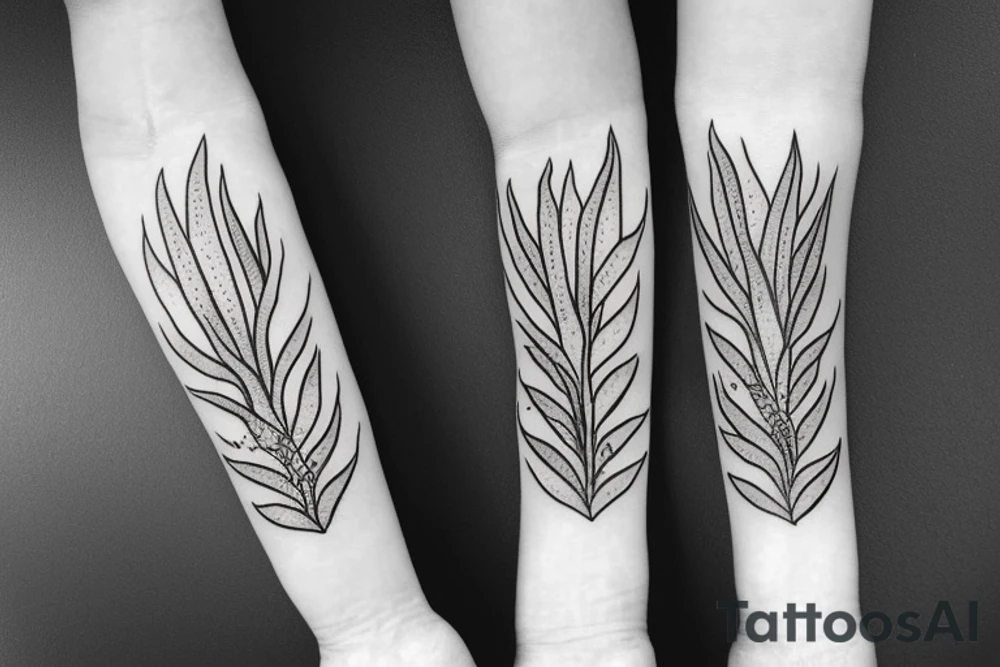 An aloe vera plant in a pot tattoo idea