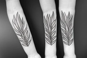 An aloe vera plant in a pot tattoo idea
