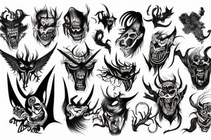 Demons possessing a man tattoo idea