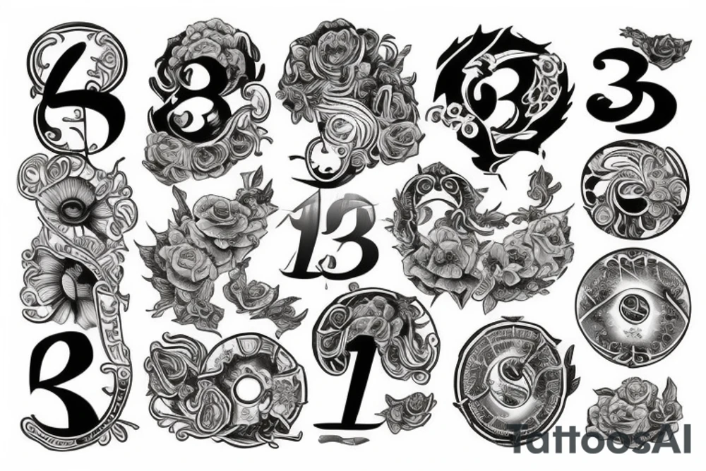 Horseshoe and number 13 tattoo idea