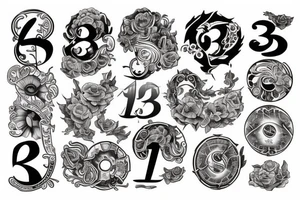 Horseshoe and number 13 tattoo idea