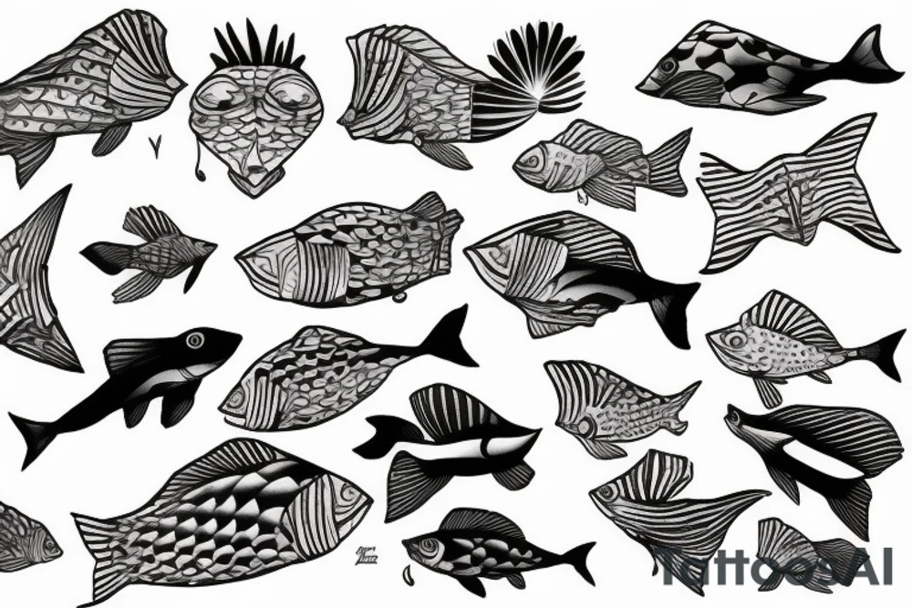 Kite fish tattoo idea