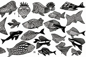 Kite fish tattoo idea