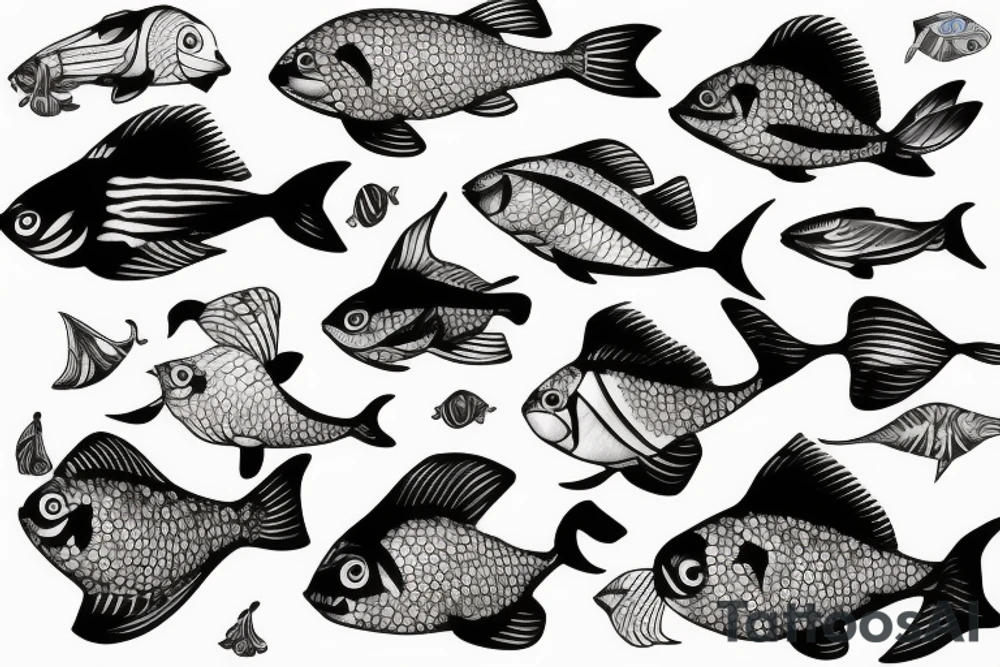 Kite fish tattoo idea