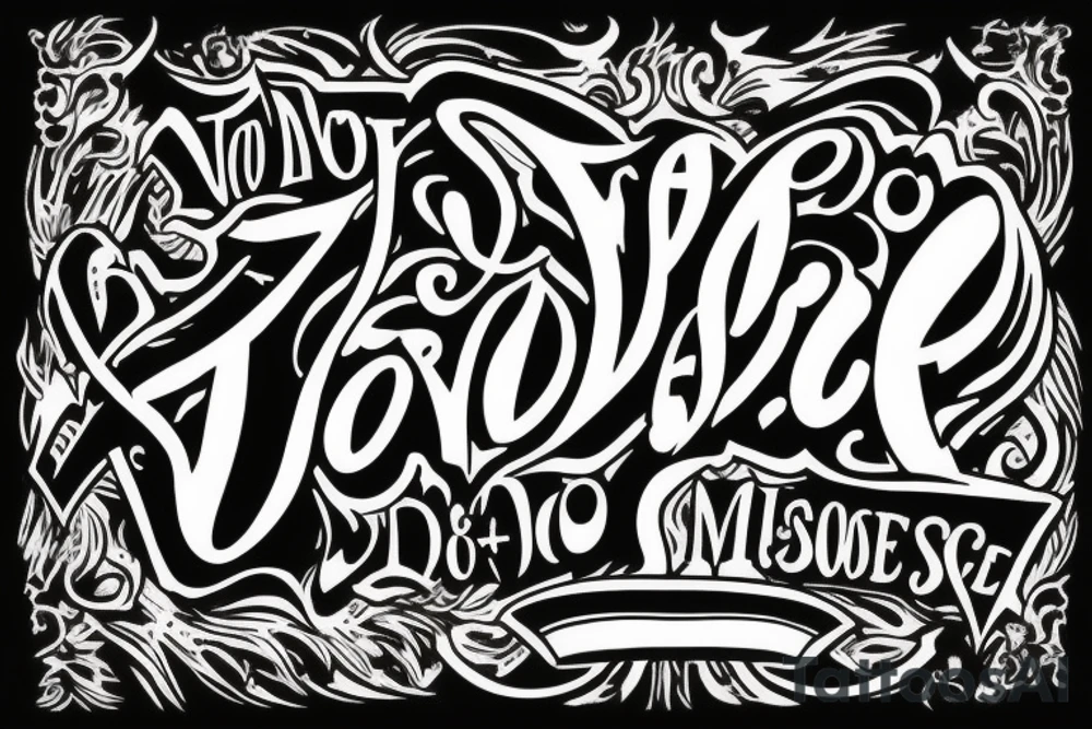 Old English font that says NO MORE MISTAKES tattoo idea