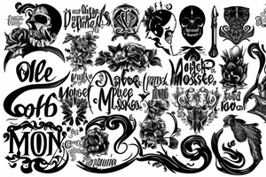 Old English font that says NO MORE MISTAKES tattoo idea