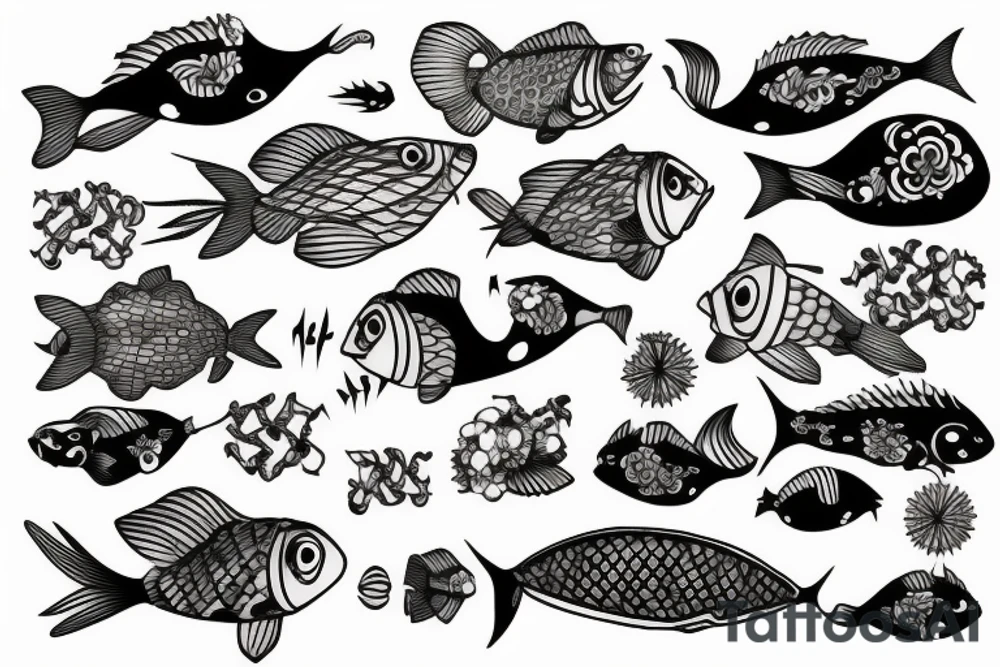 Fish kite tattoo idea
