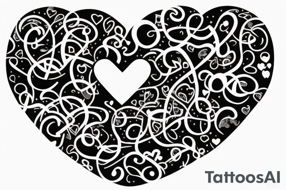 Small Heart, letters AR in the Middle, small heart tattoo idea