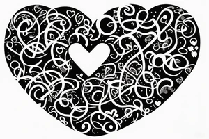 Small Heart, letters AR in the Middle, small heart tattoo idea