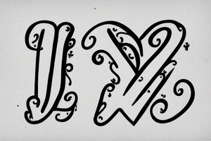 Small Heart, letters AR in the Middle, small heart tattoo idea