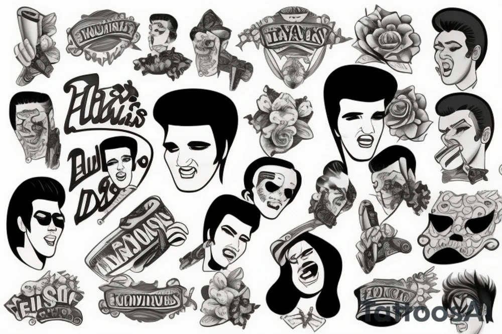 elvis tattoo idea