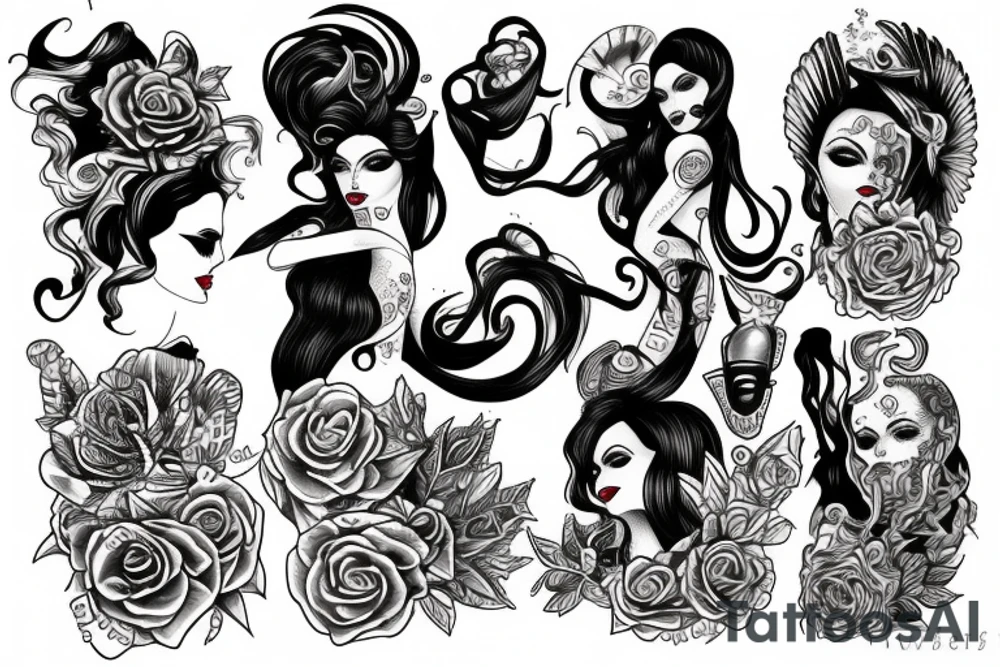 a hot siren tattoo idea