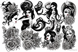 a hot siren tattoo idea