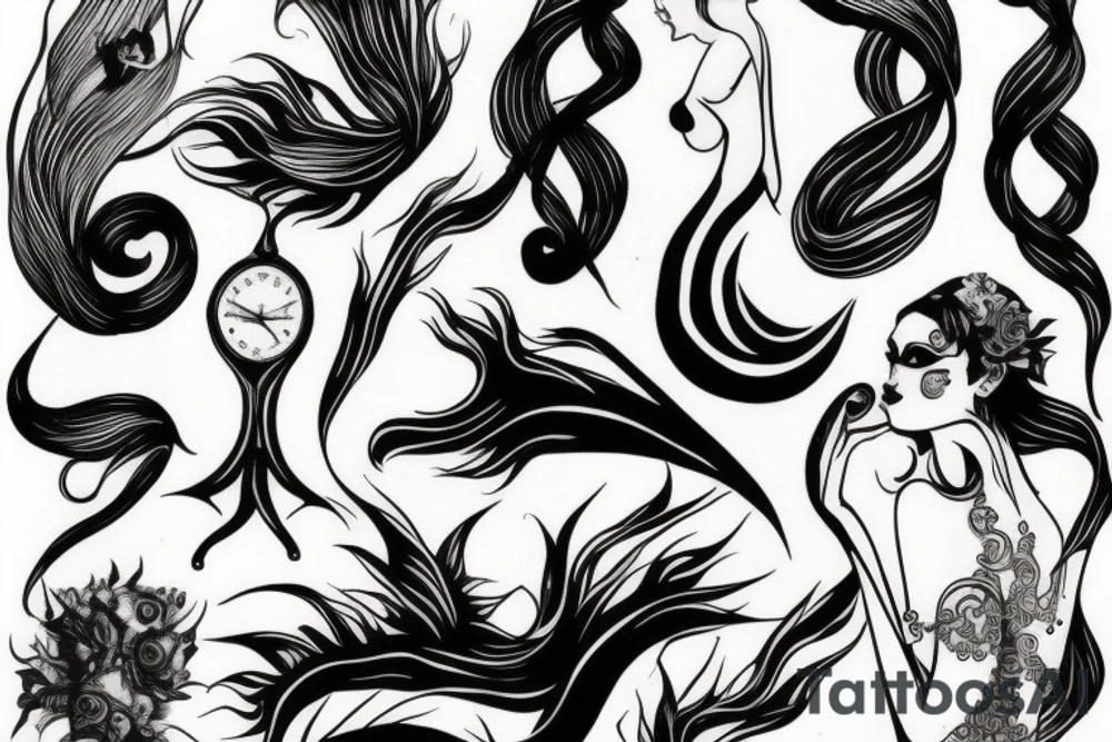 A seductive siren tattoo idea