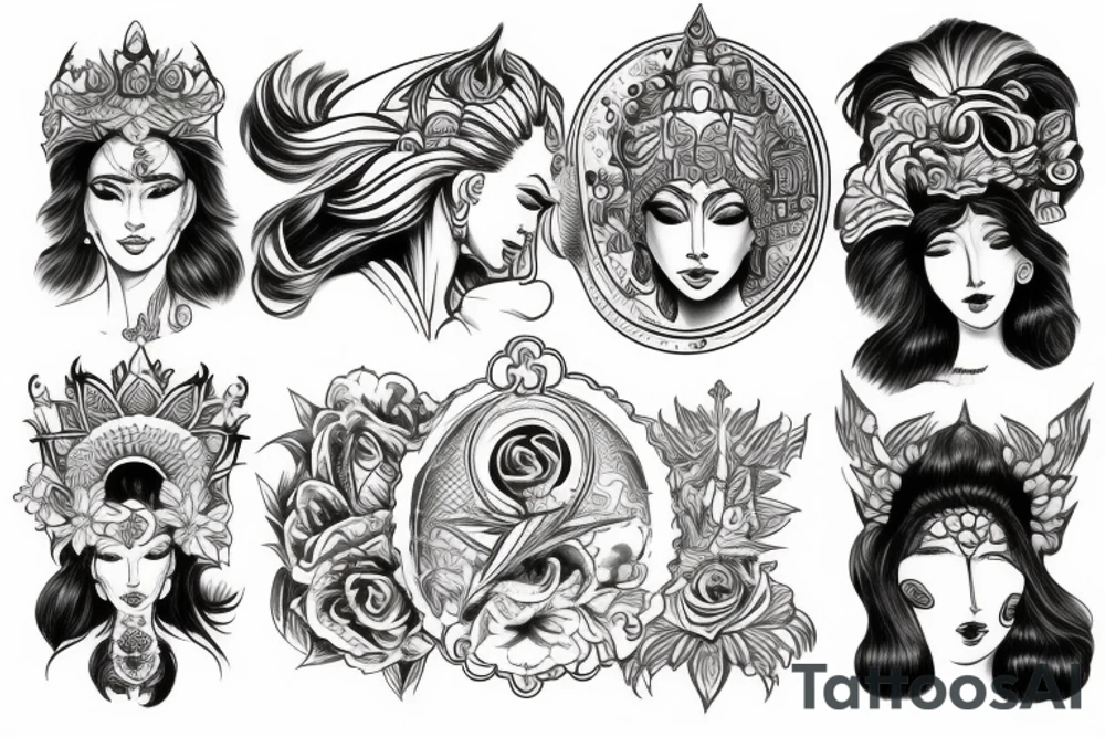 Female God tattoo idea