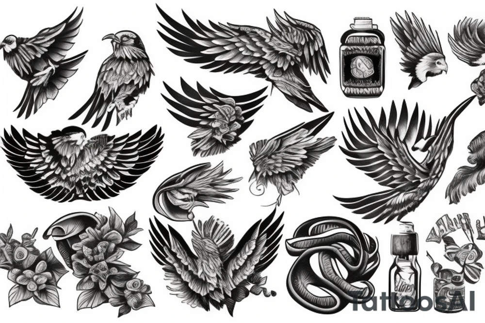 american eagle tattoo idea
