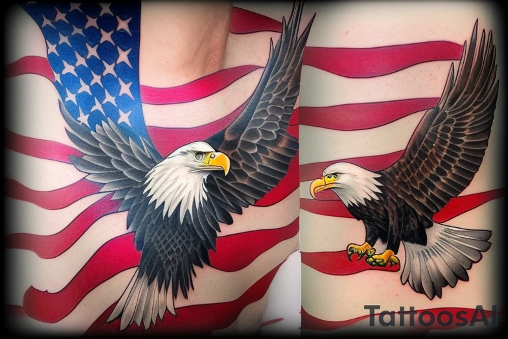 american bald eagle tattoo idea