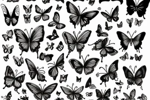 Romain numerals 1984, V, butterfly, self care, love tattoo idea