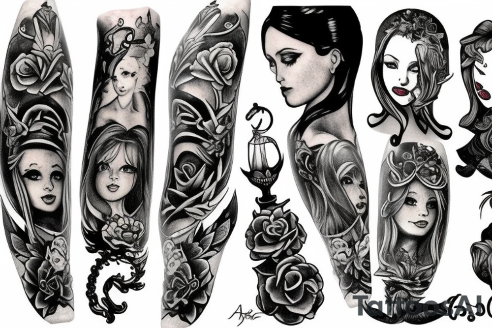 Alice in wonderland tattoo idea
