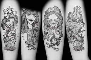 Alice in wonderland tattoo idea