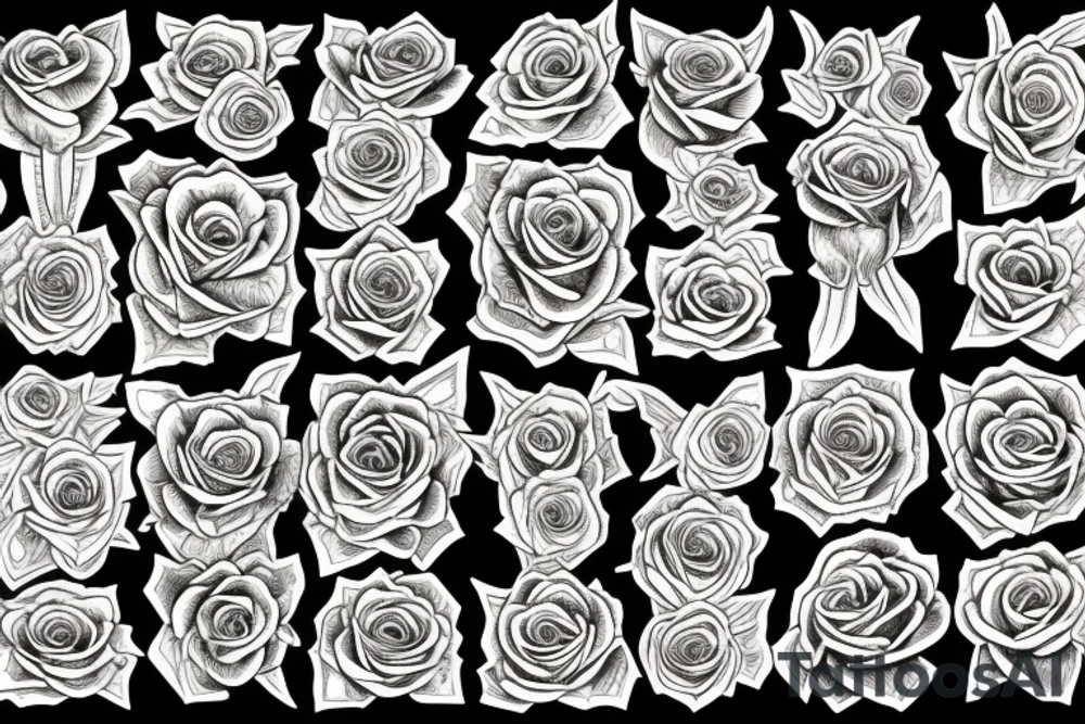 Tiger rose tattoo idea