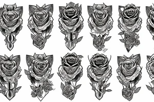 Tiger rose tattoo idea