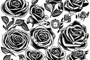 Tiger rose tattoo idea