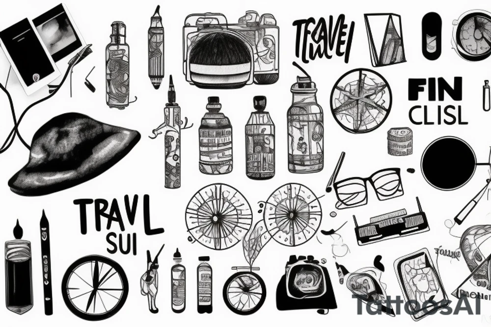 Travel, science, fineline, Design, computers, sport, sun, chill, life, happy, tattoo idea