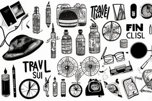 Travel, science, fineline, Design, computers, sport, sun, chill, life, happy, tattoo idea