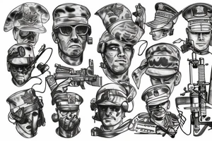 Military tattoo brother tattoo idea