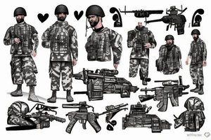 Afghanistan military brother tattoo idea