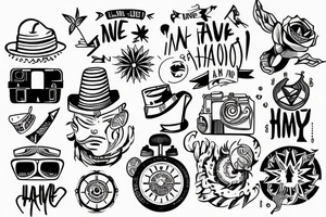 A fineline tattoo for a men on the arm. Something with traveling, sun, Being happy, tattoo idea