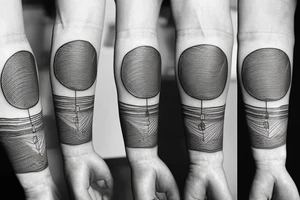 A fineline small tattoo for men on the arm. Something with traveling, sun, Being happy, tattoo idea