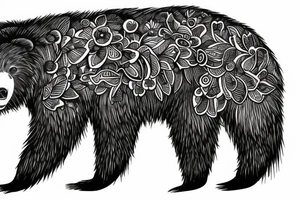 Bear palm tattoo idea