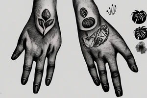 Bear palm hand tattoo idea
