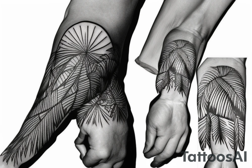 Bear palm tattoo idea