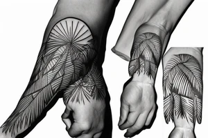 Bear palm tattoo idea