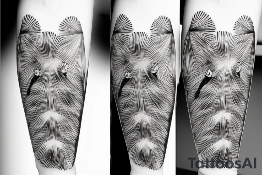 Bear palm tattoo idea