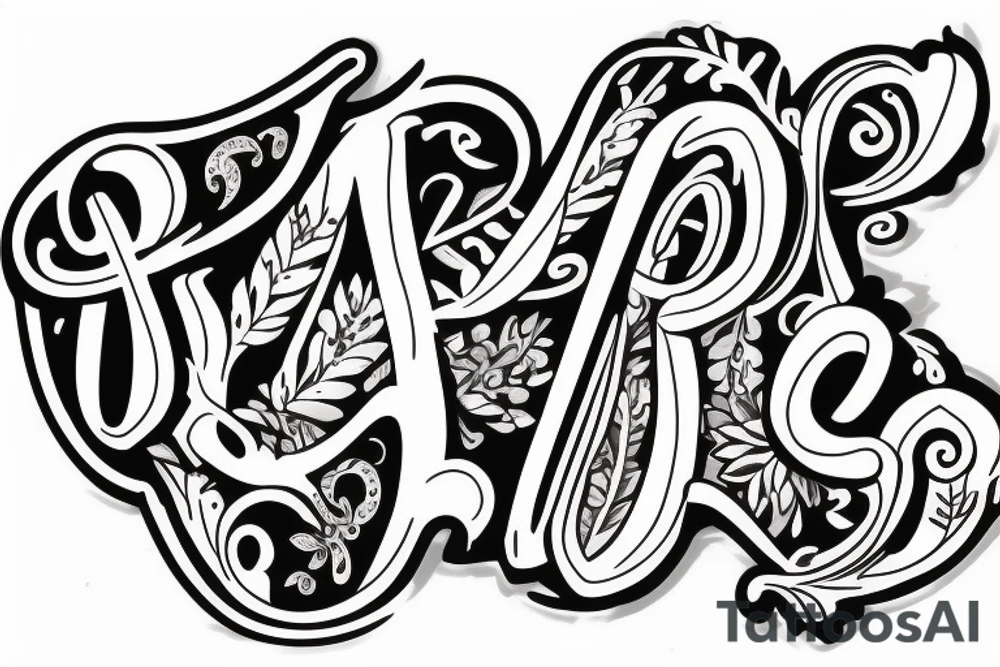 letter J and letter V tattoo idea